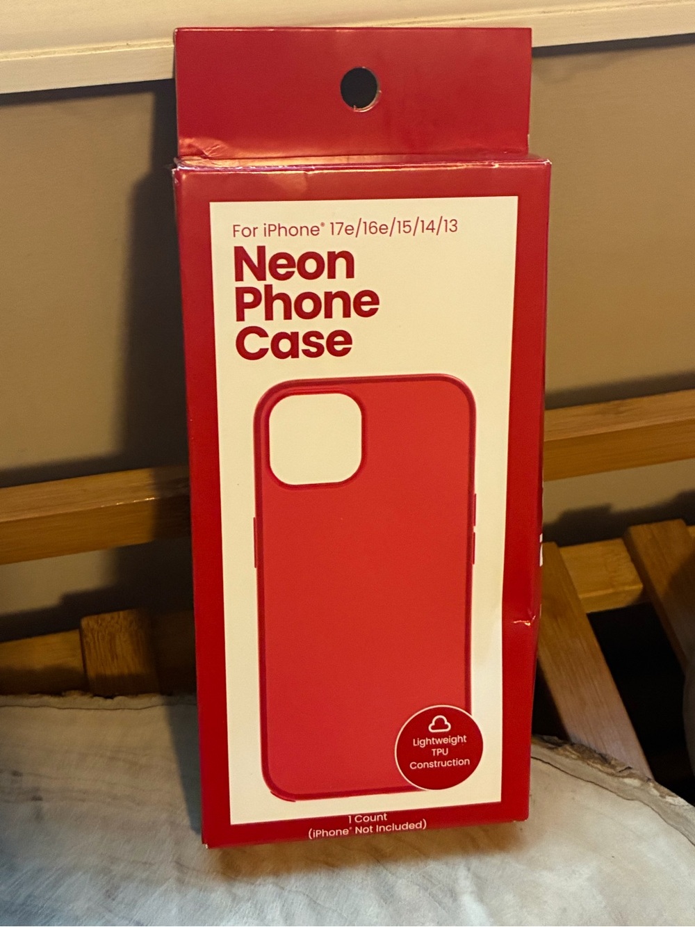 Red Neon TPU Phone Case for iPhone 13 14 15 16e 17e Slim Shockproof New
